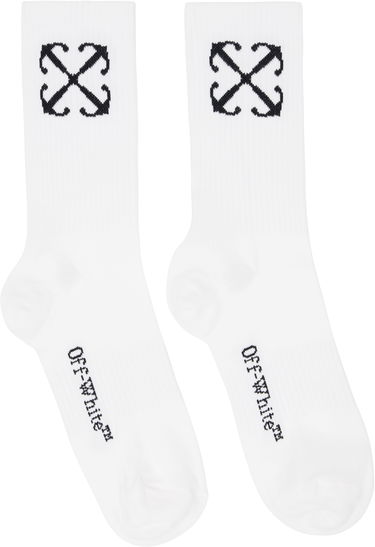Чорапи Off-White White Mid Socks with Logo Бяло | OMRA080C99KNI0010110, 0