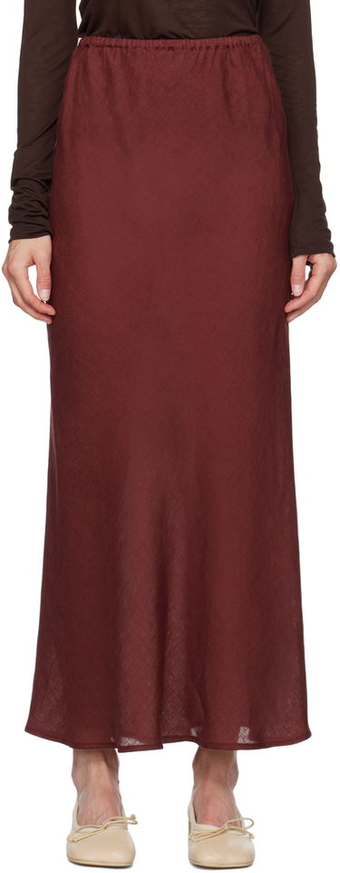 Пола Baserange Baserange Dydine Maxi Skirt Бургунди | SKDY-LI-AU24, 0