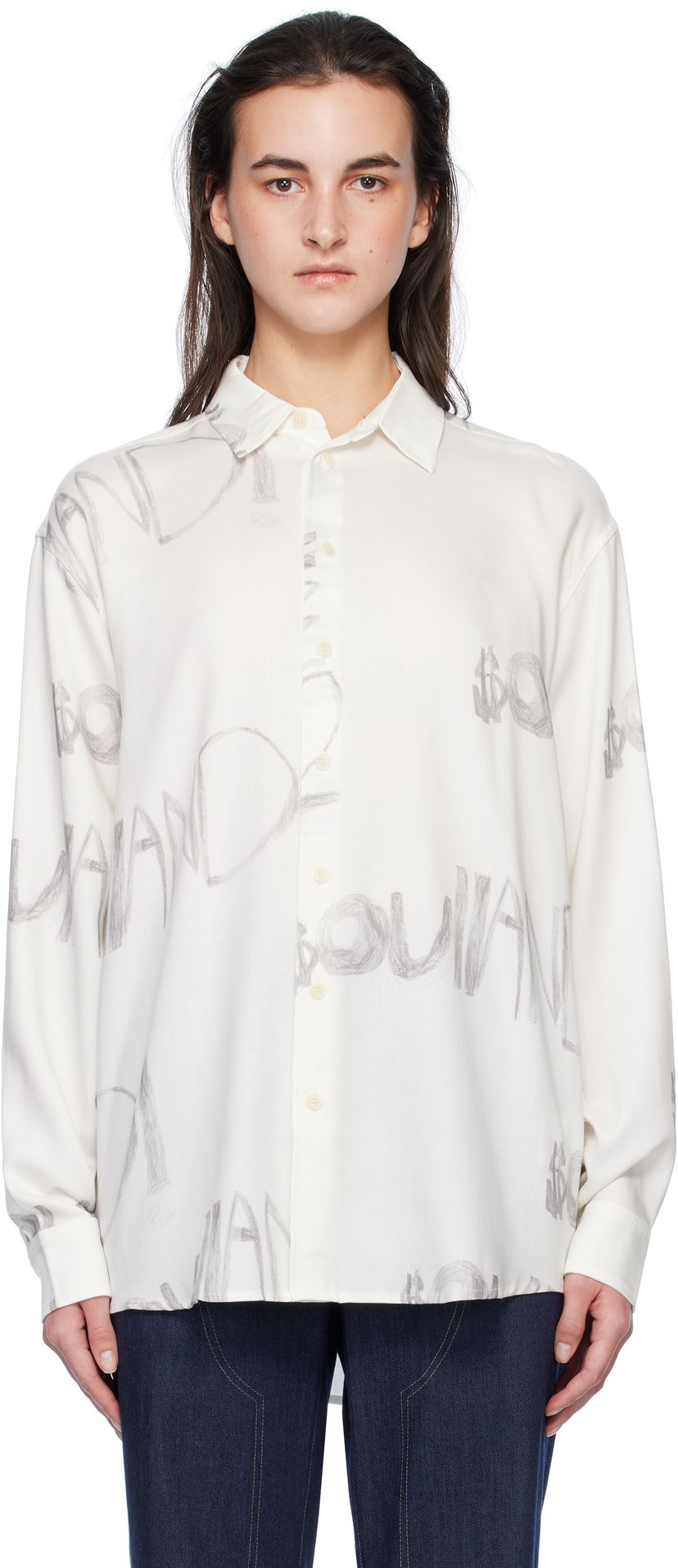 Риза Soulland Damon Print Shirt Бяло | 42027-1314