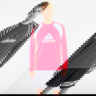Суитчър adidas Performance Mesh Long Sleeve Warm Up Top Червено | JD5376, 4