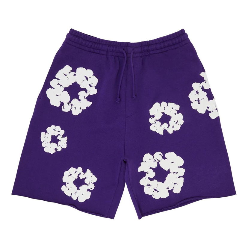 Къси панталони Denim Tears Denim Tears Wreath Logo Cotton Shorts Лилаво | 402-200-30