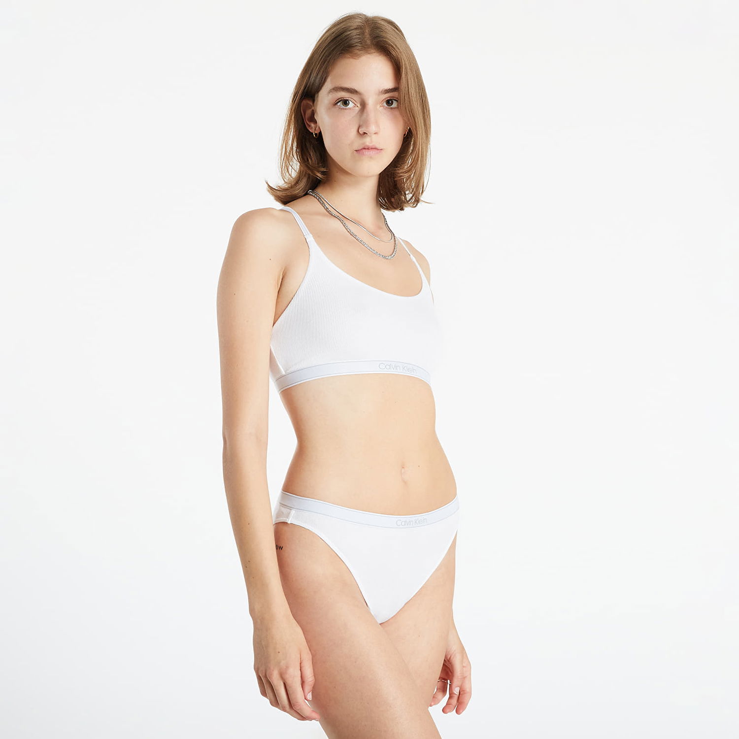 Сутиен CALVIN KLEIN Unlined Bralette Бяло | QF6438E 100, 0
