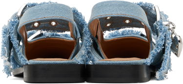 Pокля GANNI GANNI Charms Buckle Denim Flats Синьо | S2939, 1