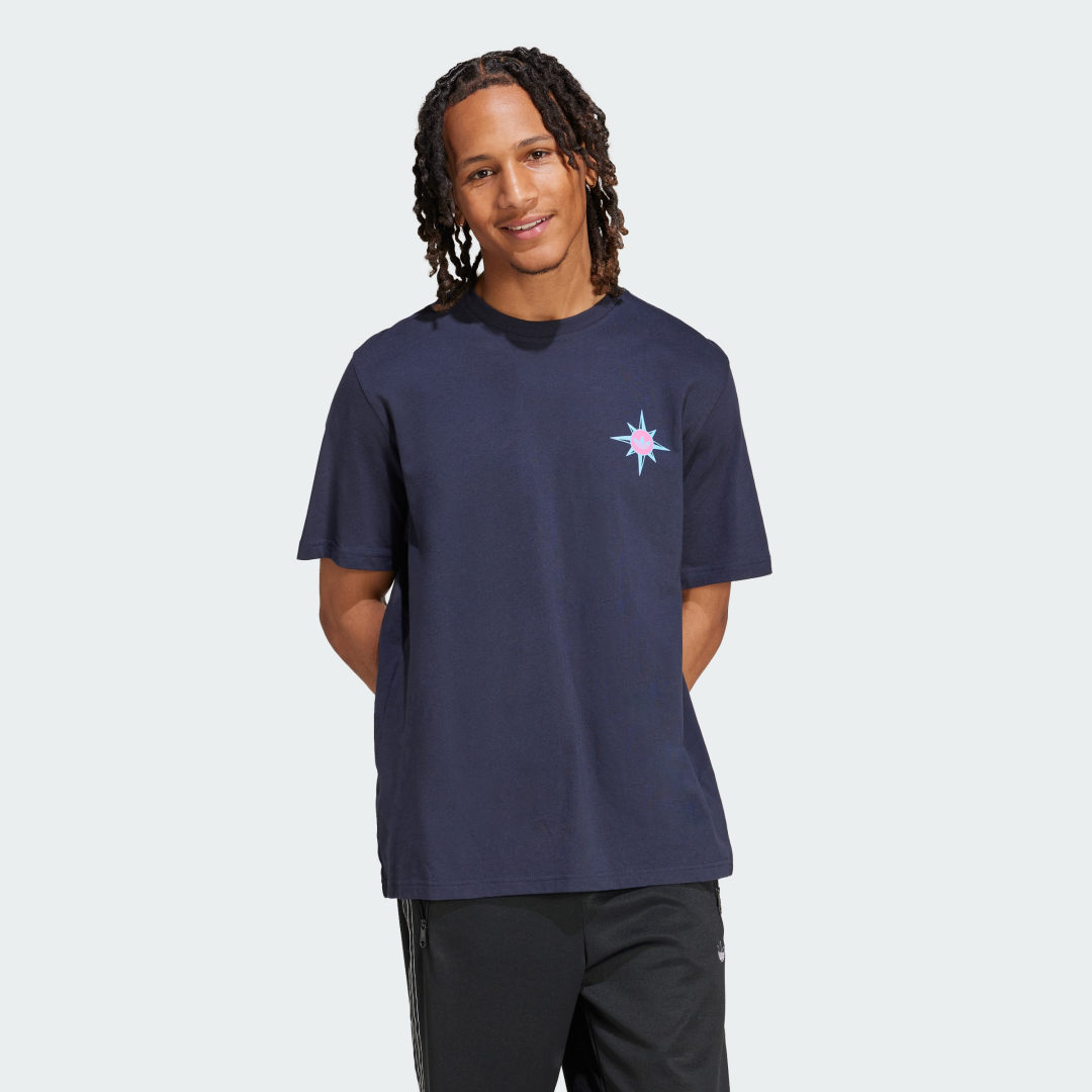 Тениска adidas Performance Trefoil Graphic T-Shirt Тъмно синьо | JW4617, 0