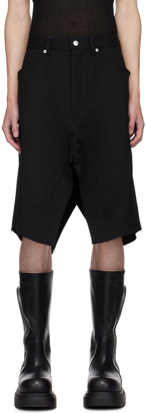 Къси панталони Rick Owens Porterville Slivered Black Skirt Черно | RU02D6345 WD, 0