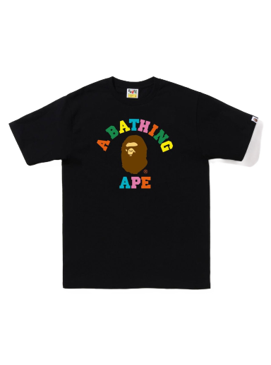 Тениска BAPE Colors College Tee Черно | 1I70-110-019