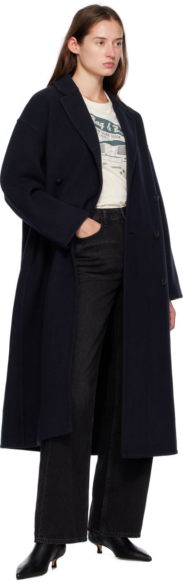 Палта rag & bone Thea Double-Breasted Long Coat Тъмно синьо | WAW24F2026VR26, 3