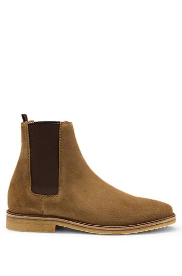 Облекло и аксесоари BOSS BECKHAM x BOSS Suede Chelsea Boots Кафяво | 50546928, 1