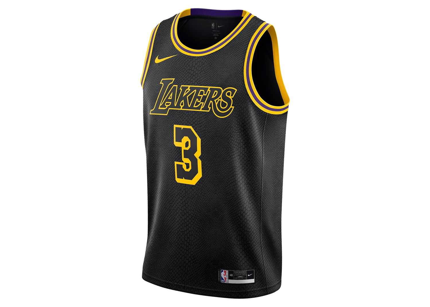 Фланелка Nike NBA Lakers Anthony Davis Swingman Jersey Черно | DJ1433-010, 0