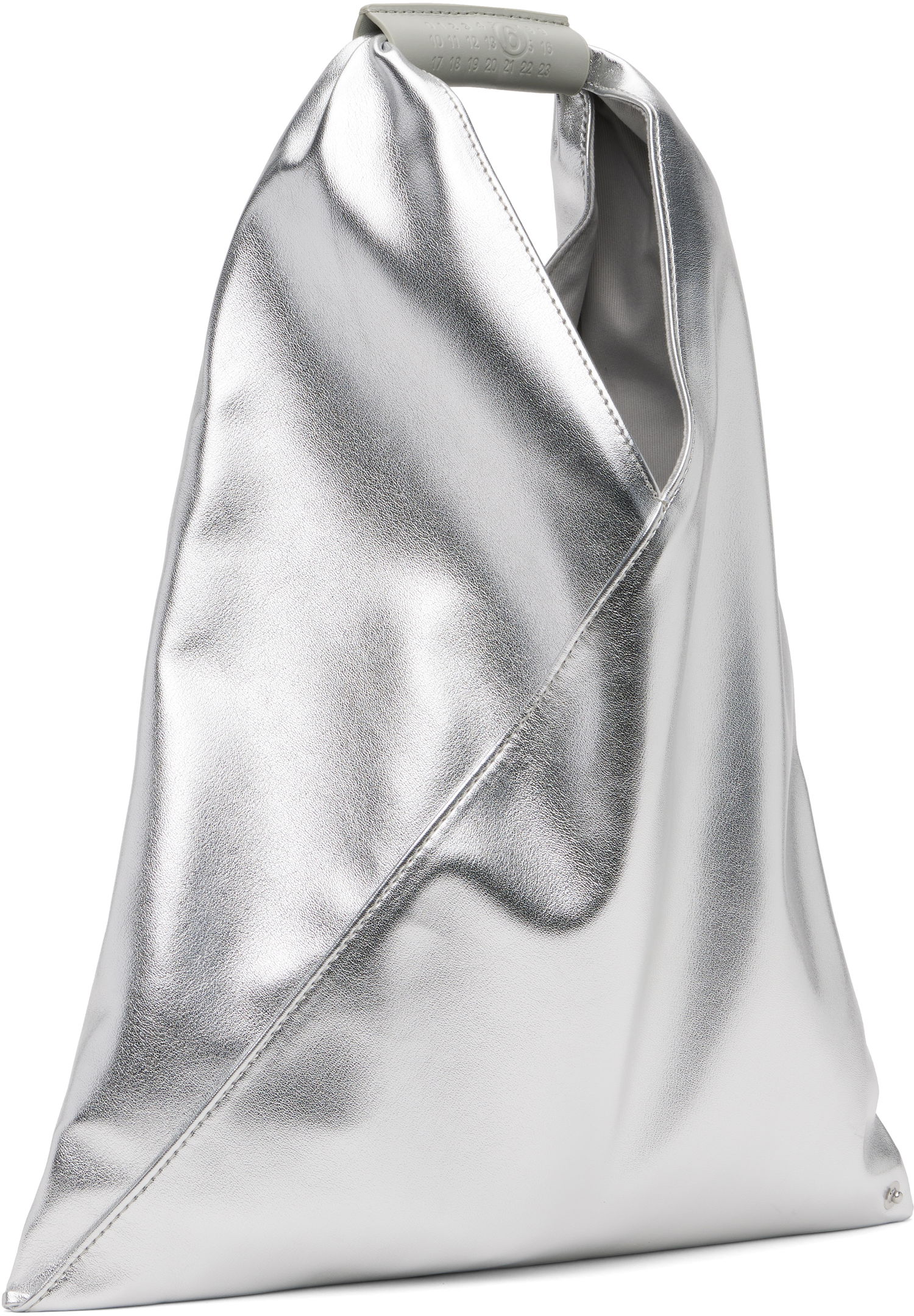 Голяма пазарска чанта Maison Margiela MM6 Maison Margiela Small Triangle Tote Металик | S54WD0043 P8496, 1