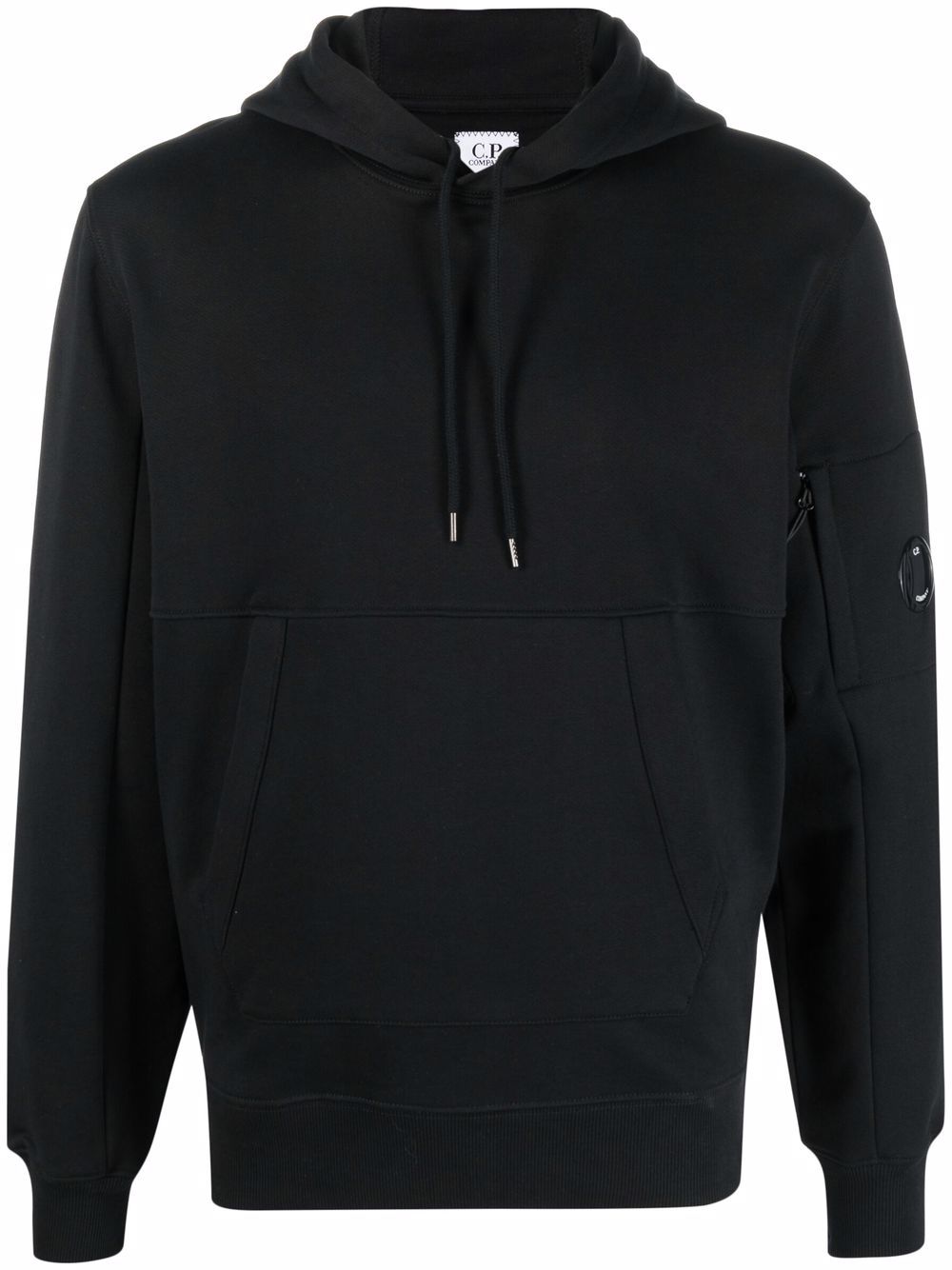 Суитчър C.P. Company Diagonal Raised Fleece Pullover Hoodie Черно | 12CMSS023A005086W, 0