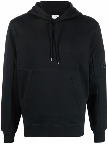 Суитчър C.P. Company Diagonal Raised Fleece Pullover Hoodie Черно | 12CMSS023A005086W, 0