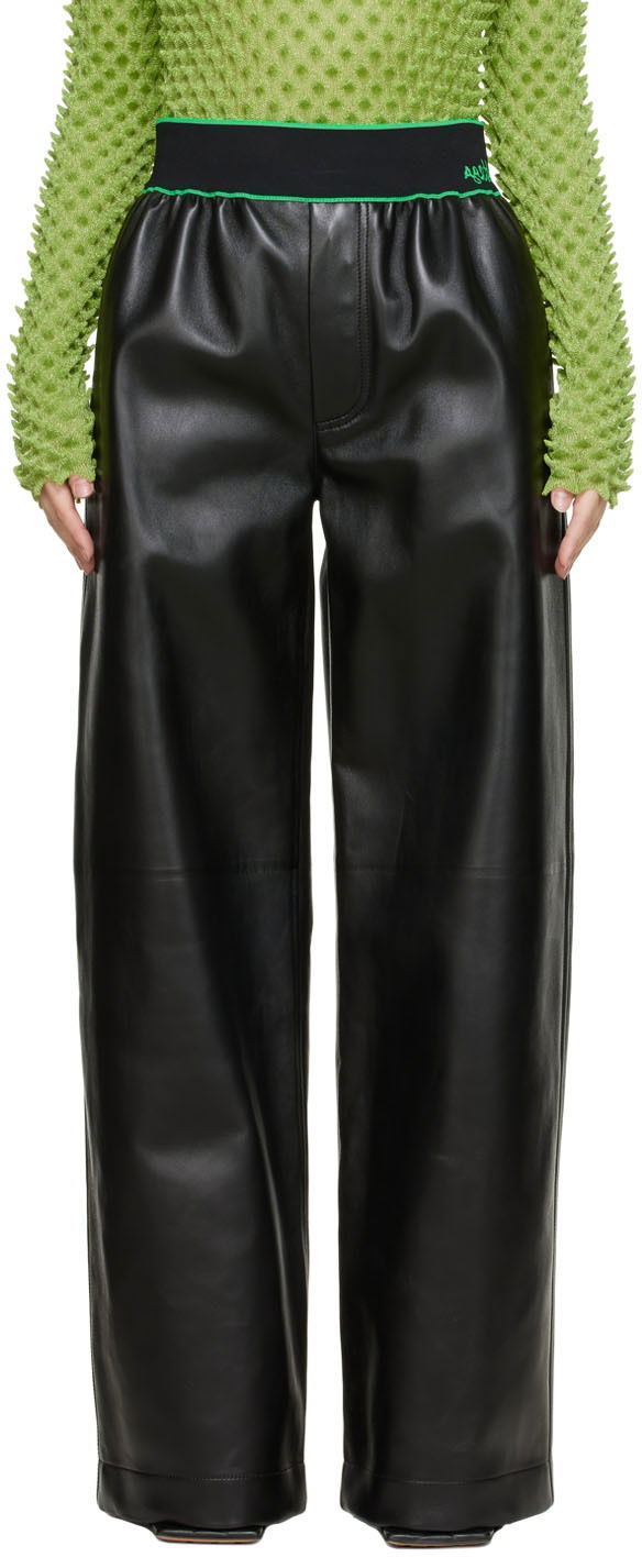 Панталони Bottega Veneta Leather Trousers Черно | 702115 V24G0, 0
