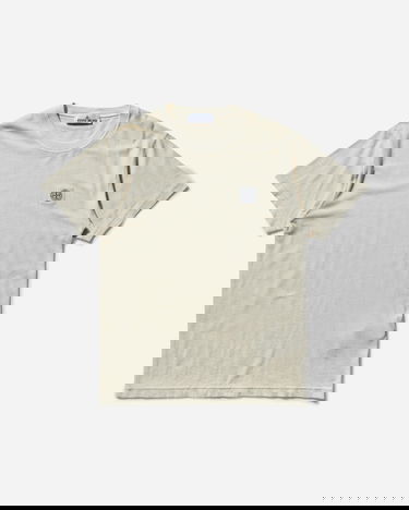 Тениска Stone Island Garment Dyed Logo T-Shirt Бежово | K1S15-2100237-S0057 V0193, 1