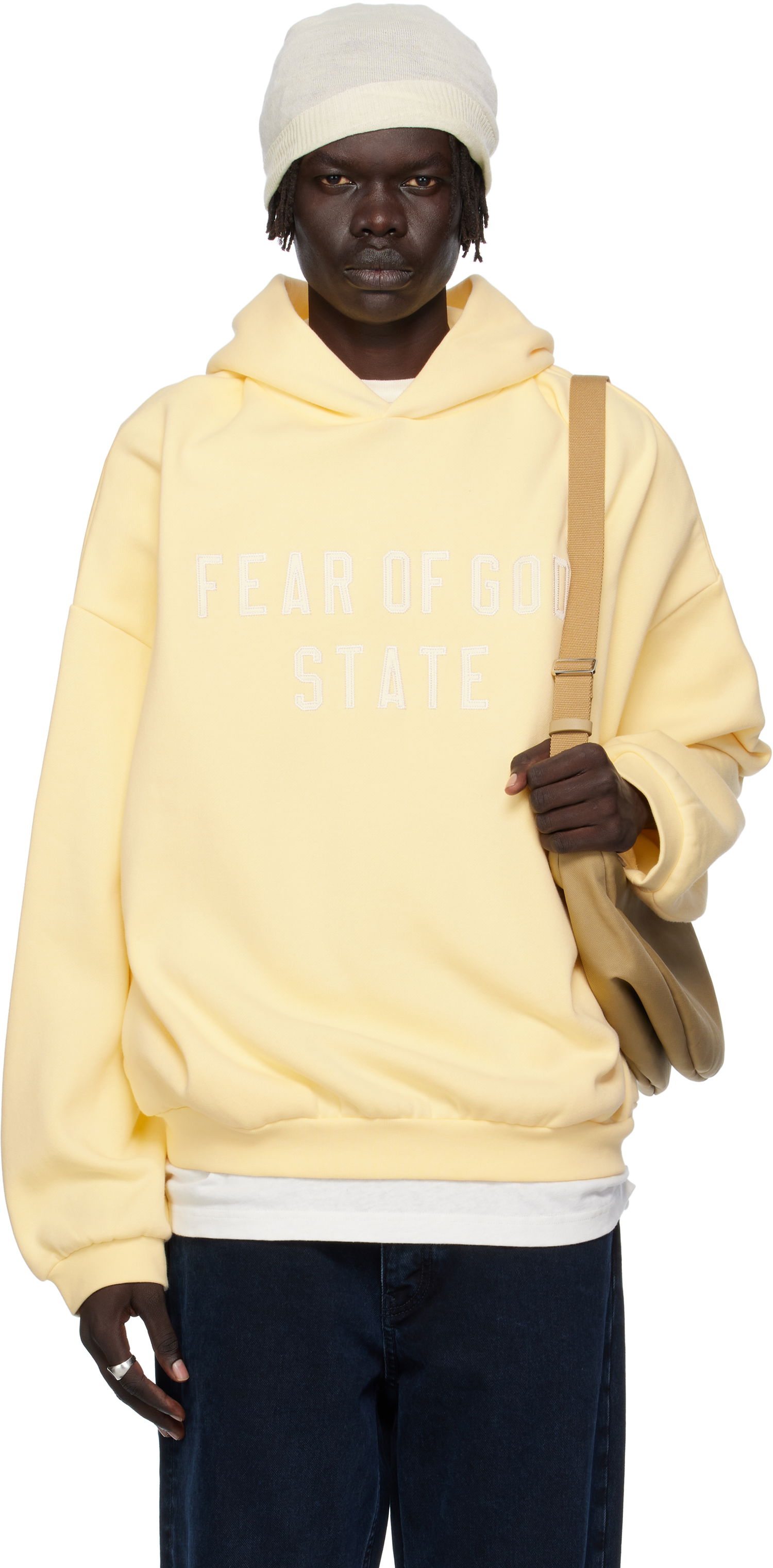Суитчър Fear of God ESSENTIALS 90s Fit Fleece Hoodie Жълто | 192SP256218F, 0