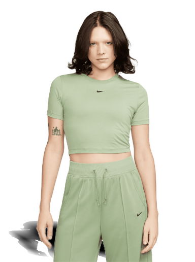 Тениска Nike Sportswear Essential Slim Crop Swoosh Tee Зелено | FB2873-386