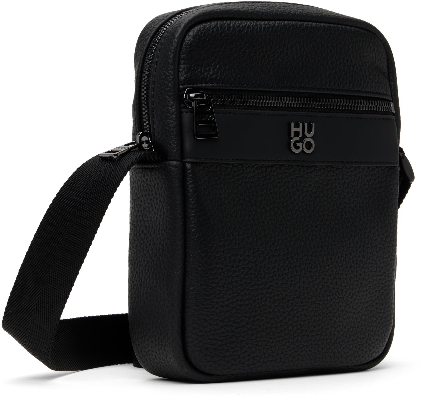 Чанта през рамо BOSS Hugo Logo Hardware Faux-Leather Messenger Bag Черно | 50547439, 1