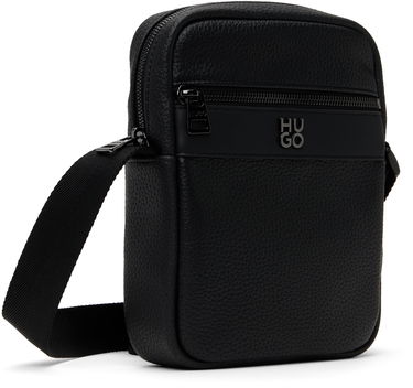 Чанта през рамо BOSS Hugo Logo Hardware Faux-Leather Messenger Bag Черно | 50547439, 1