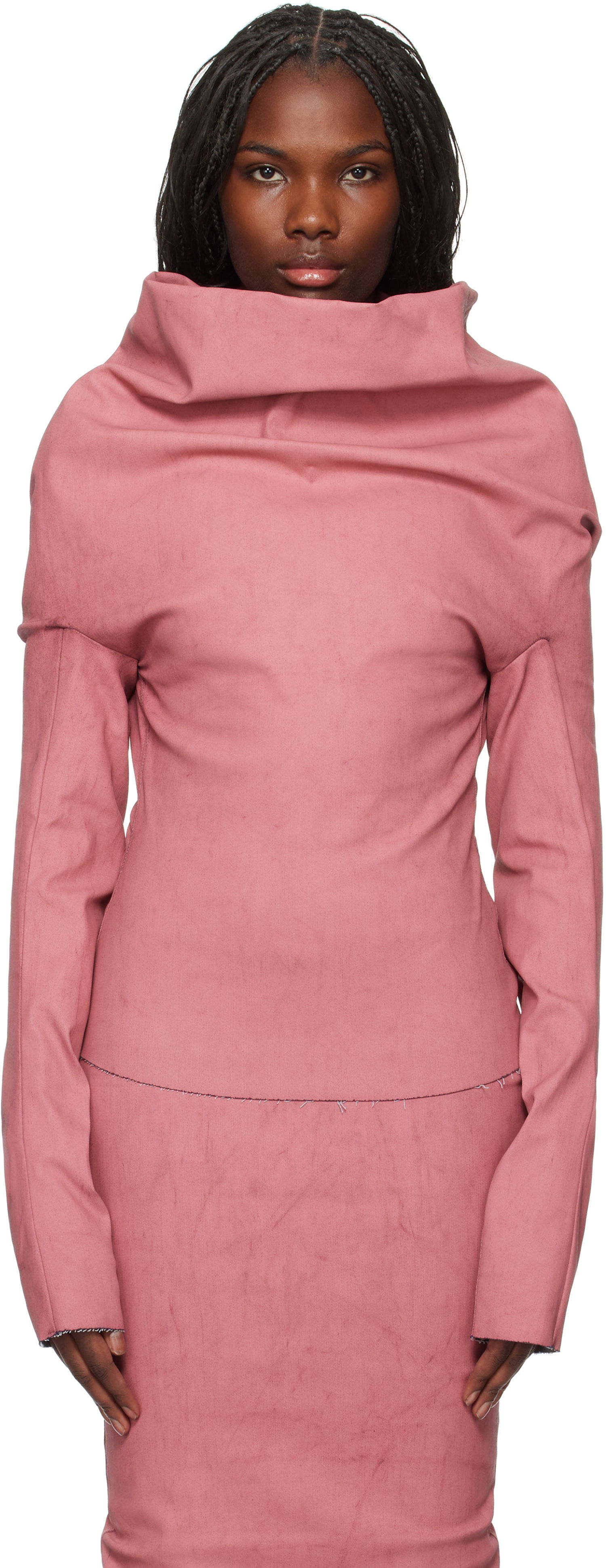 Яке Rick Owens Draped Blouse Розово | RO02D3270 SMT, 0