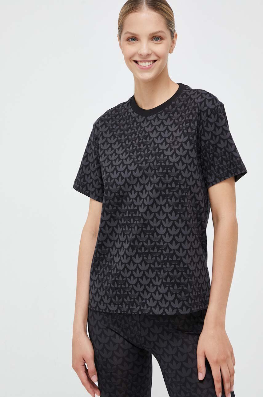Тениска adidas Originals Trefoil Monogram Tee Черно | II3180, 0