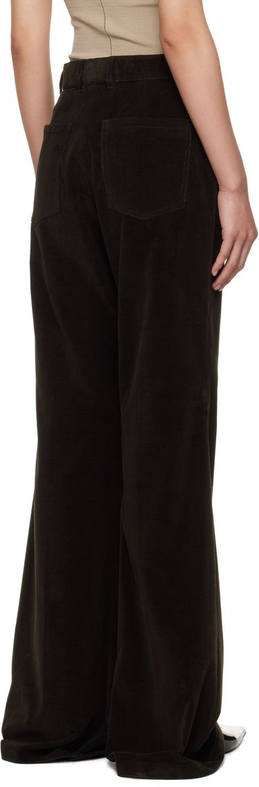 Панталони FERRAGAMO Ferragamo Flared Corduroy Trousers Кафяво | 785197, 2