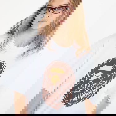 Тениска BAPE BAPE® x FOOTSHOP - Scribble Ape Tee UNISEX White Бяло | 001TEL721324MWHT, 3