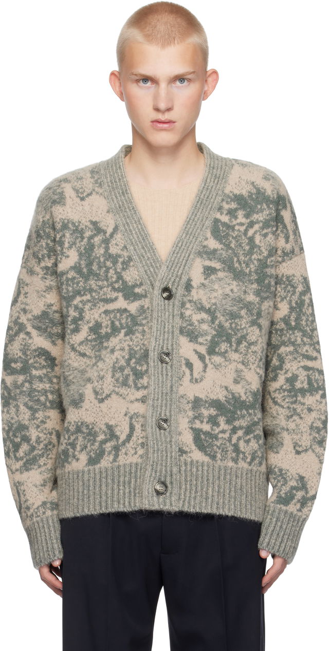 Alpaca Mohair Jacquard Cardigan