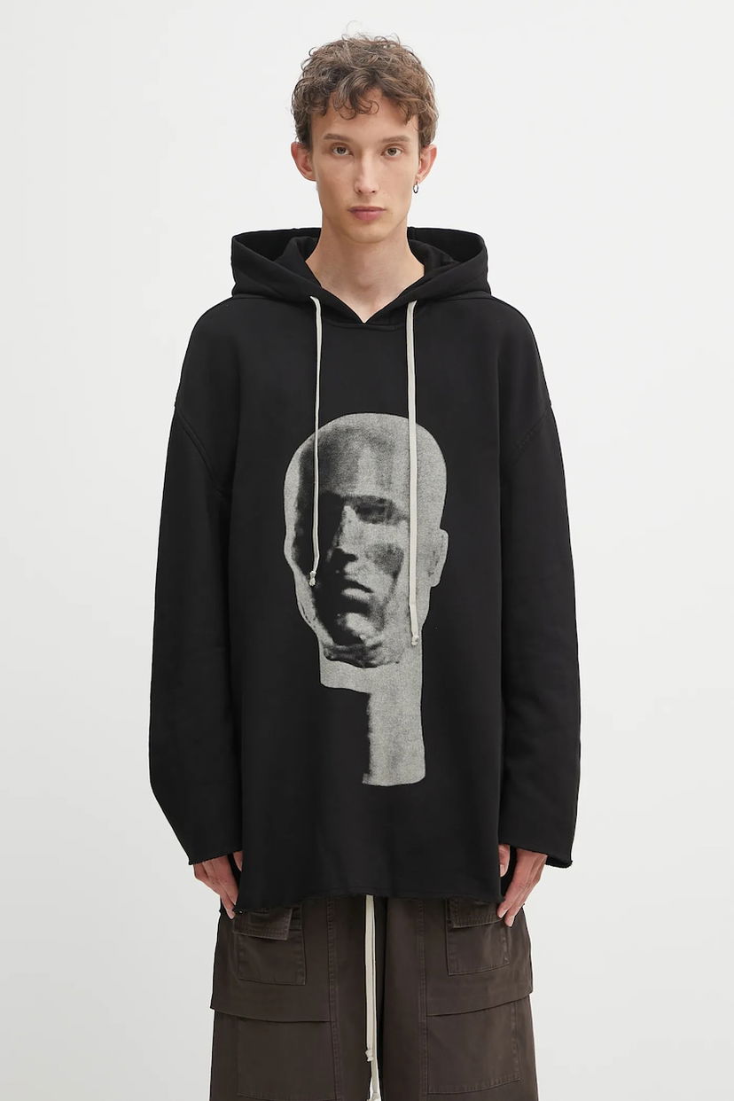 Суитчър Rick Owens Rick Owens DRKSHDW Peter Printed Hoodie Черно | DU02E7280.FEP1P
