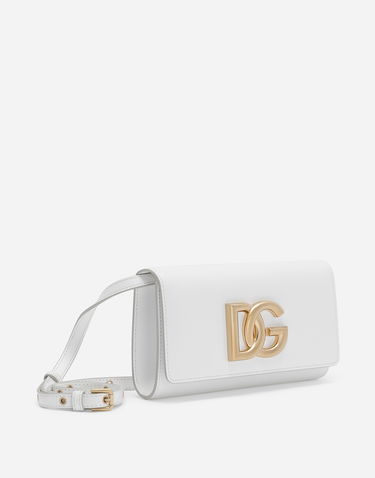 Чанта през рамо Dolce & Gabbana 3.5 Calfskin Leather DG Logo Clutch Shoulder Crossbody Bag Onesize Бяло | BB7082AW57680002, 2