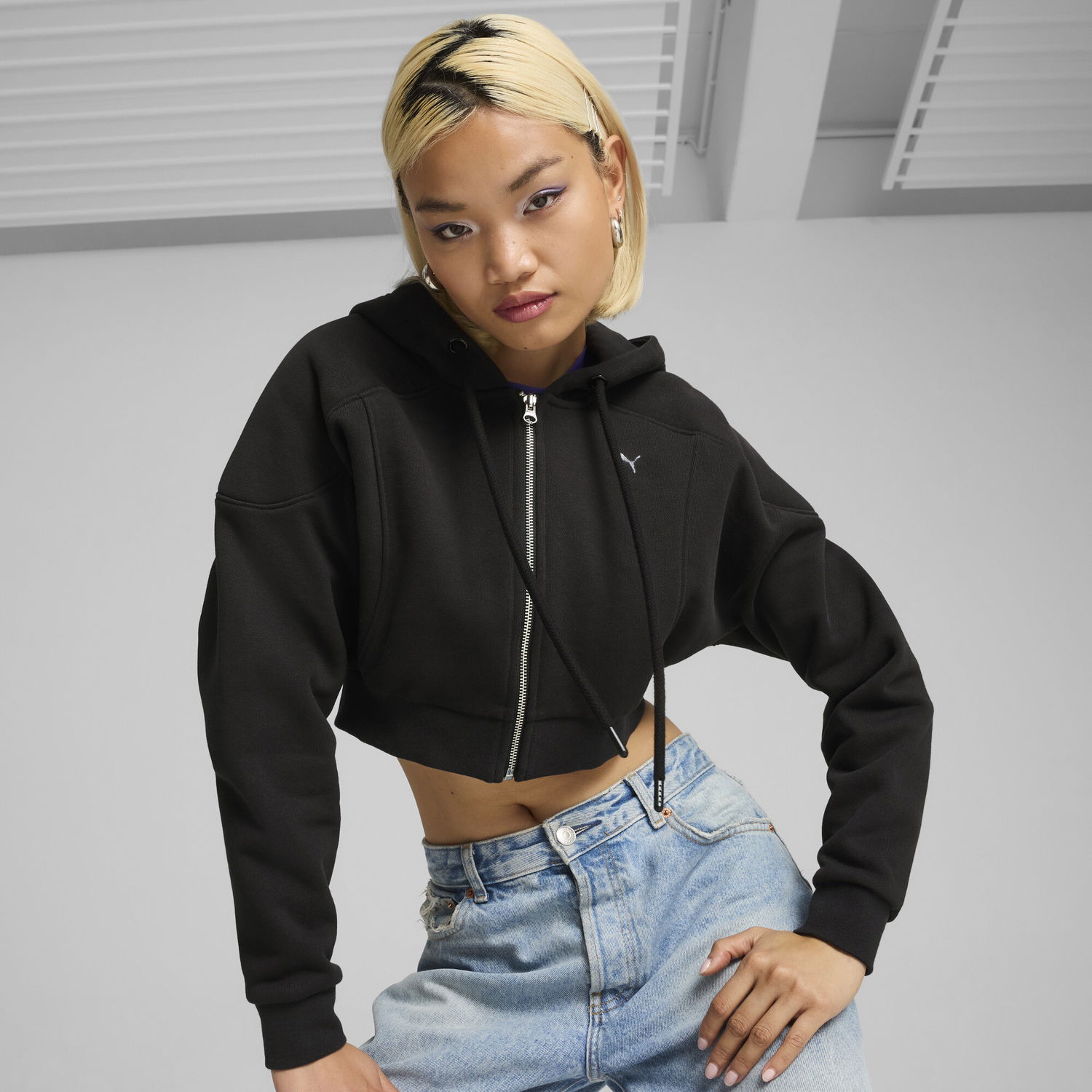 Суитчър Puma The Fast Race Cropped Hoodie Черно | 626650_01, 0