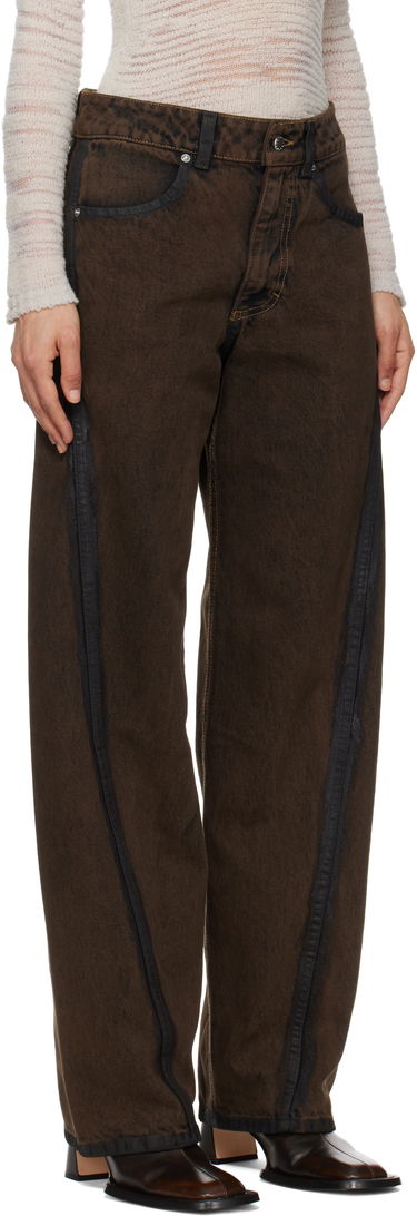 Дънки Eckhaus Latta Eckhaus Latta Bend Jeans Кафяво | 1225-EL-PS25-O -, 1