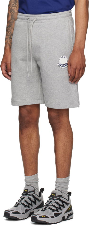 Къси панталони Moncler Moncler Logo Patch Cotton Shorts Сиво | K20918H0000489AZU, 3