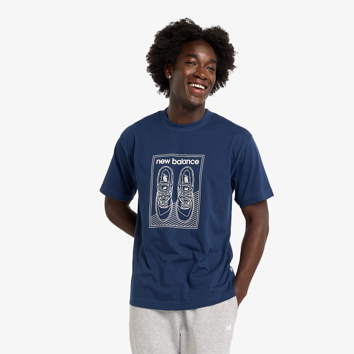Тениска New Balance Relaxed 550 Tee Тъмно синьо | MT43566-NNY, 0