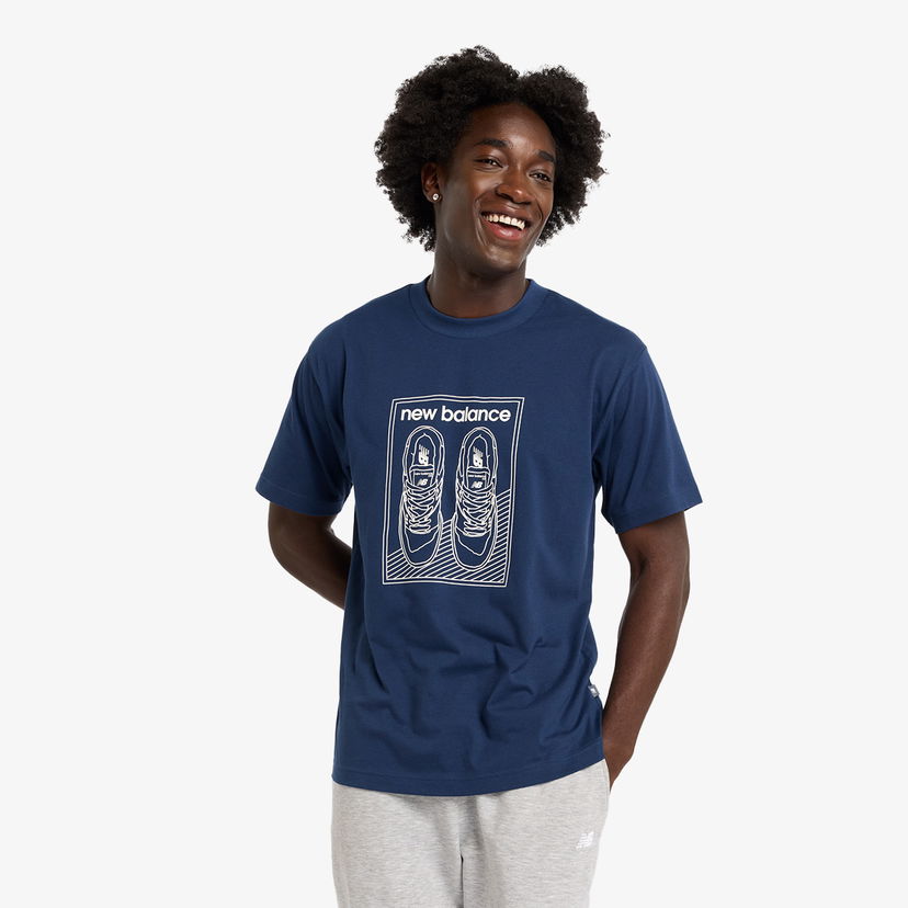 Тениска New Balance Relaxed 550 Tee Тъмно синьо | MT43566-NNY