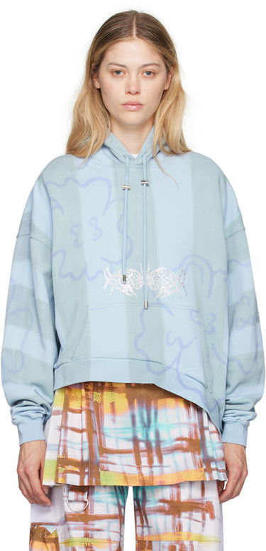 Суитчър Collina Strada Collina Strada Wave Hem Hoodie Синьо | XX8510, 0