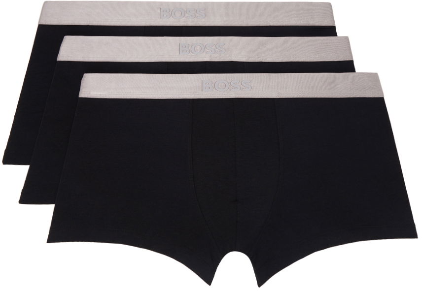 Боксерки BOSS Three-Pack Metallic Boxer Briefs Черно | 50514998, 0
