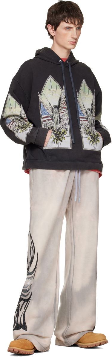 Суитчър Who Decides War Demo Stained-Glass Angel Print Hoodie Черно | 1110100002FW25, 3