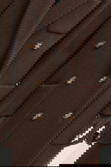 Палта Lacoste Long Textured Wool Coat Кафяво | BF5306, 2