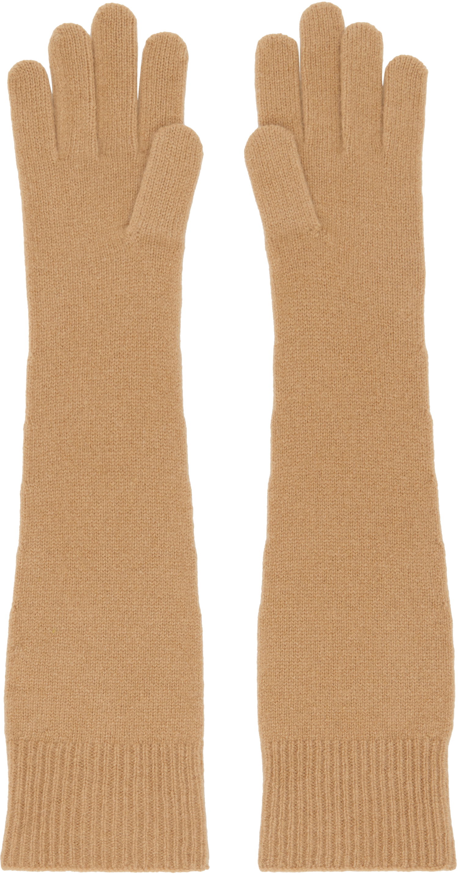 Ръкавици TOTEME TOTEME Long Knit Gloves Кафяво | 244-WSG0009-YA0004, 1