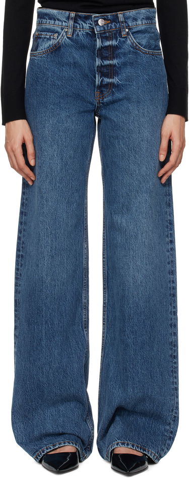 Дънки Anine Bing ANINE BING Hugh Wide Leg Jeans Синьо | A-06-1134-418-WHD8, 0