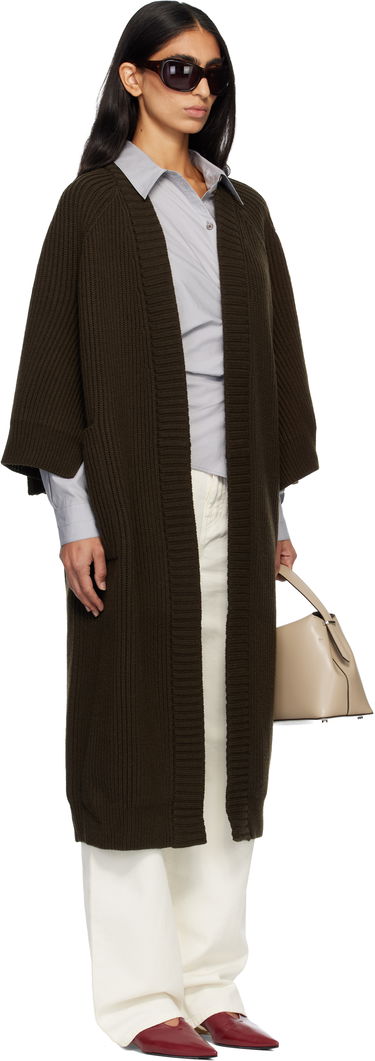 Пуловер Max Mara Atollo Rib Knit Long Cardigan Кафяво | 2521346113600, 1