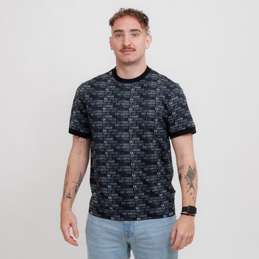 Тениска Emporio Armani EA7 Emporio Armani All-Over Logo Print T-Shirt Черно | 7M000208-AF12874-UC001, 0