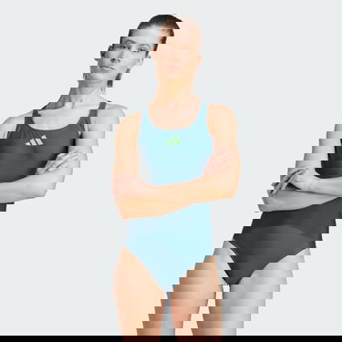 Бански adidas Originals 3 Bar Logo Swimsuit Зелено | IB4317, 0