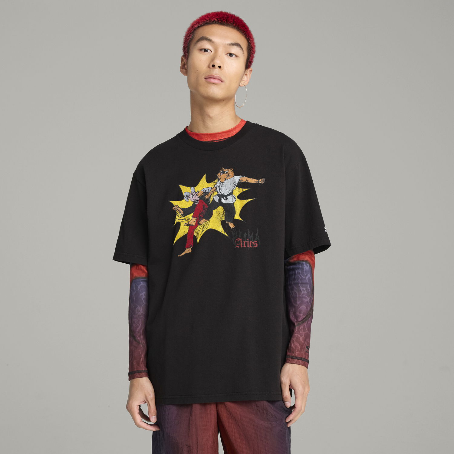 Тениска Puma PUMA x ARIES Graphic T-Shirt Черно | 629495_01, 0