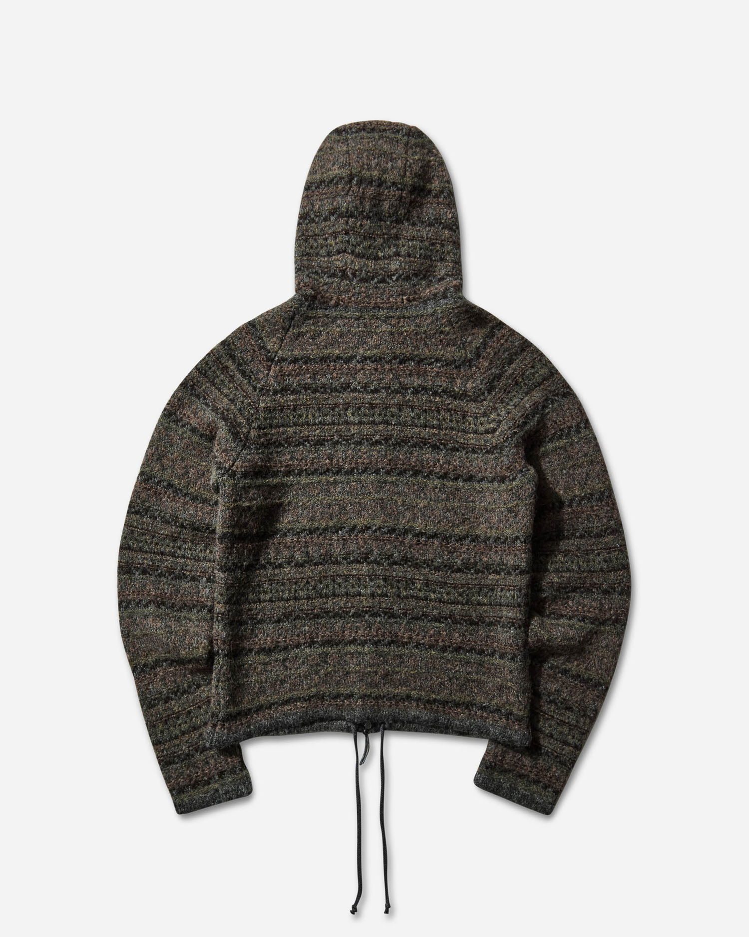 Суитчър ROA Fair Isle Felted Knit Zip-Up Hoodie Зелено | RBMW0520YA74 GRN0012, 0