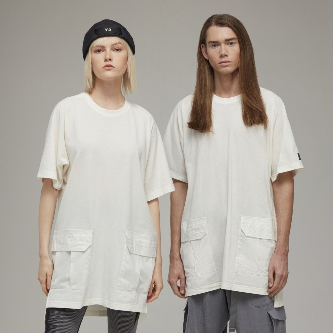 Тениска Y-3 Crepe Jersey Pocket Tee Бяло | HZ8863, 1