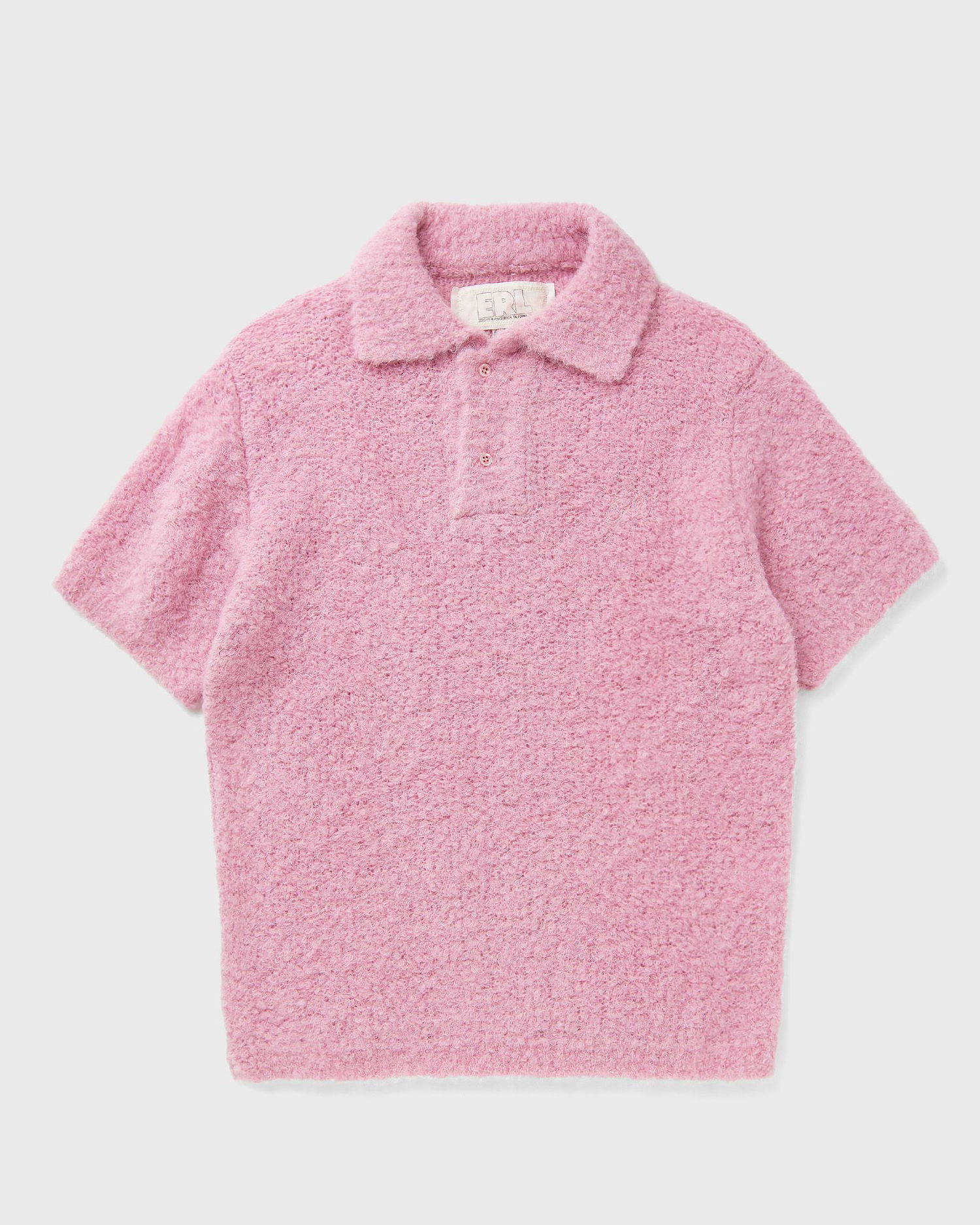Поло тениска ERL ALPACA Short-Sleeve Fuzzy Polo Knit Розово | ERL11N009-1, 0