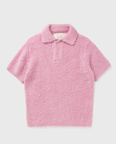 Поло тениска ERL ALPACA Short-Sleeve Fuzzy Polo Knit Розово | ERL11N009-1, 0
