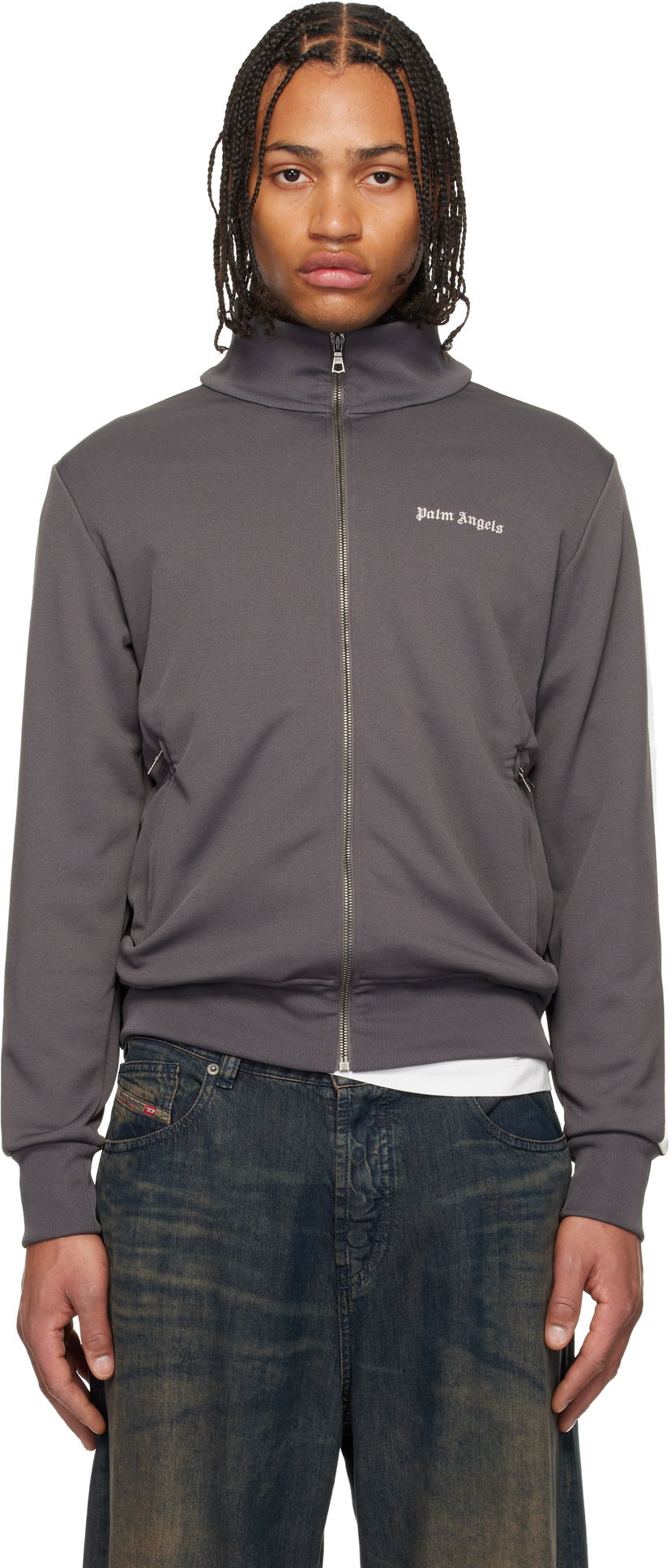 Яке Palm Angels Classic Logo Track Jacket Сиво | PMBD058F25FAB0030703