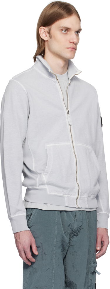 Суитчър Stone Island Stone Island Fleece Sweatshirt with Zip Closure Сиво | K1S15 6100022 S0060, 1